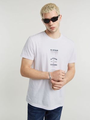 G-Star Men's Multi Logo Originals White T-Shirt