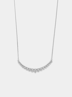 White Gold 0.5ct Lab Grown Diamond Women’s Graduated Necklace