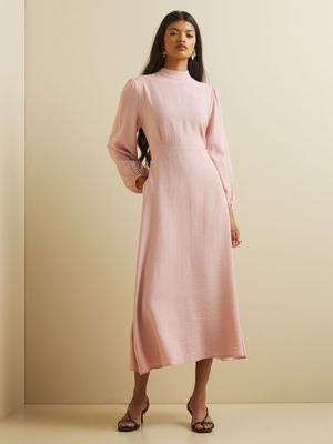 Women's Iconography Funnel Neck Midi Dress