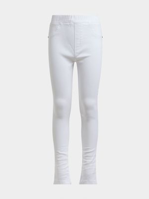 Jet Younger Girls White Jeggings