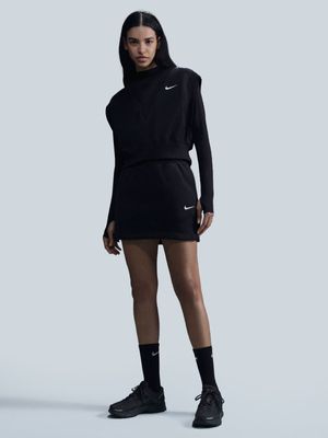 Nike Women's NSW Phoenix Fleece Black Slim Mini Skirt