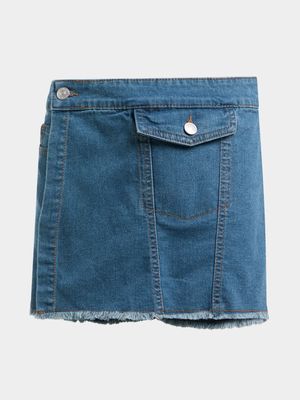 Jet Younger Girls Dark Wash Skorts