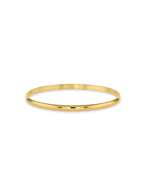 Yellow Gold C-Shaped 4mm Bangle