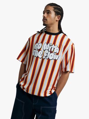 Men's Orange Bubble Graphic Top