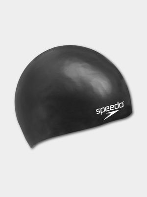 Junior Speedo Black Moulded Swim Cap