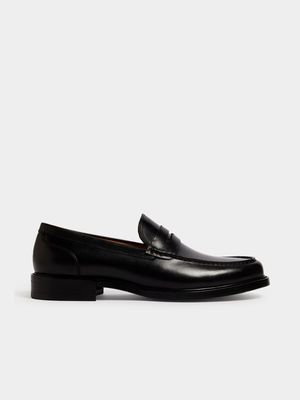 Fabiani Men's Leather Black Penny Loafer