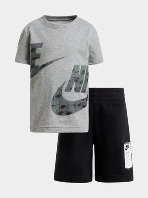 Boys Toddler Nike Nsw Club Terry Tee & Grey Short Set