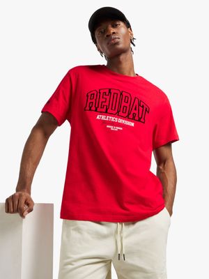 Redbat Athletics Men's Red Graphic T-Shirt