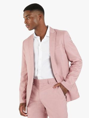 Men's Markham Smart Slim Textured Pink Suit Jacket