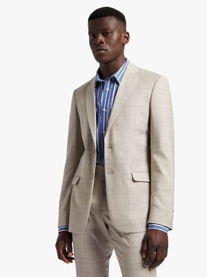 Men's Markham Slim Check Natural Suit Jacket