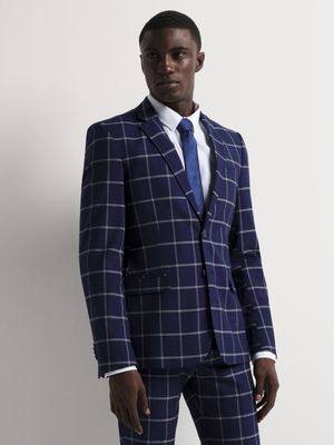 Men's Markham Slim SB Windowpane Navy Check Jacket