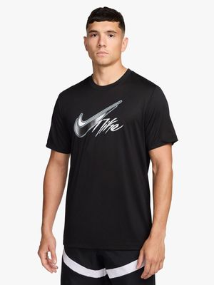 Mens Nike Dri-FIT Black Basketball T-Shirt