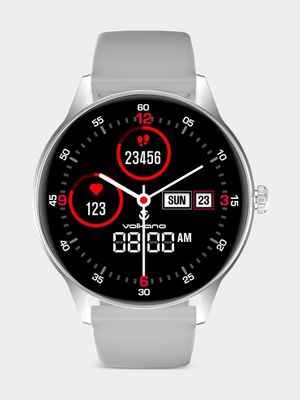 Volkano Fit Soul Series Silver Plated Silicone Smart Watch