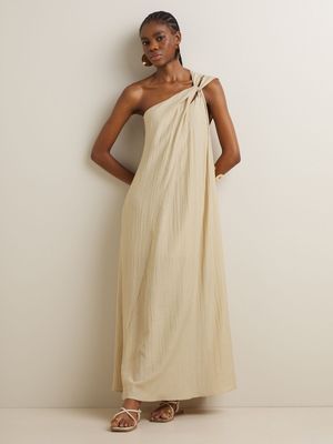 Women's Iconography Draped One Shoulder Maxi Dress