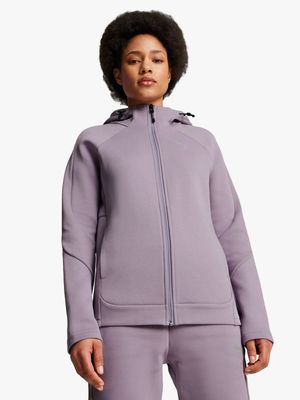 Womens Puma Evostripe Full-zip Mauve Hoodie