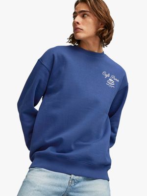 Puma Men's Café Blue Sweat Top