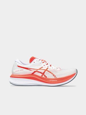 Womens Asics Magic Speed 3 Cos White/Sunrise Red Running Shoes