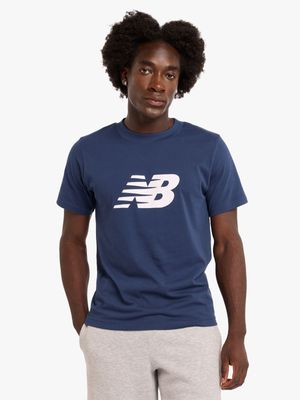 Mens New Balance Core Logo Navy Tee