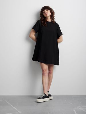 Women's Canvas Woven T Swing Mini Dress