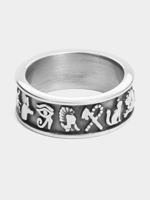 Stainless Steel Tarnish Proof  Zodiac Ring Size P