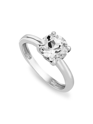 White Gold Moissanite Round Solitaire Women’s Ring