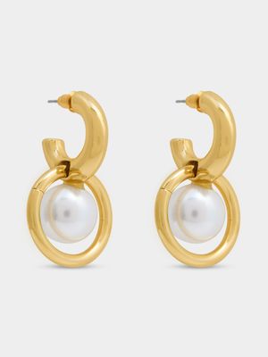 Statement Pearl Hoop Earring