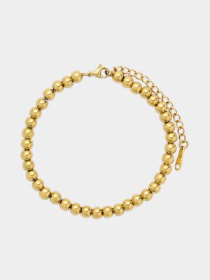 18ct Gold Plated Waterproof Beaded Bracelet