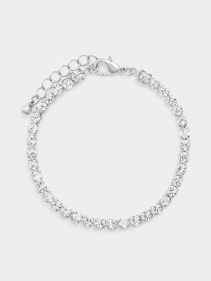 Silver Tone Tennis Bracelet