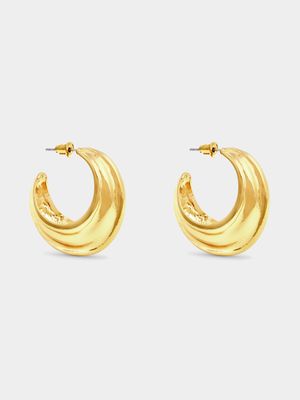 Gold Tone Vintage Hoops