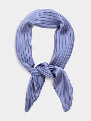 Greek Blue Pleated Scarf