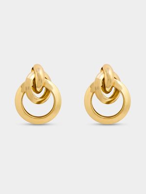 Ladies Gold Drop Earrings Bold