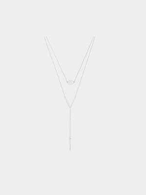 Sterling Silver Double Layer Necklace