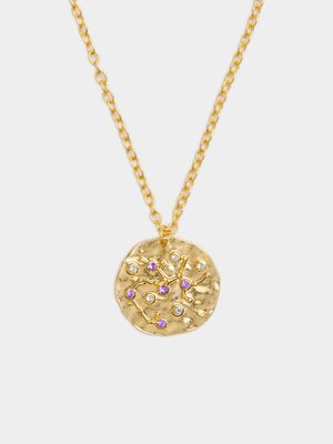 14ct Gold Plated Constellation Necklace - Sagittarius