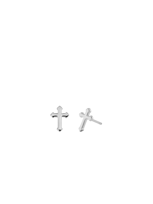 Roman Cross Sterling Silver Studs