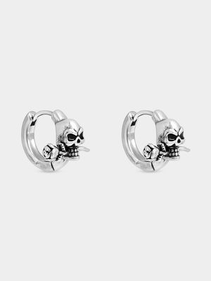 Stainless Steel Skull Huggies