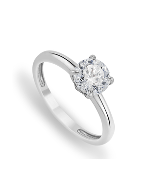 White Gold Moissanite Women's Solitaire Ring