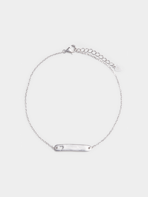 Sterling Silver Engraved Heart ID bracelet