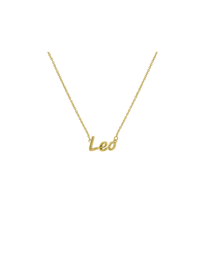 Leo Script Brass Pendant on Chain