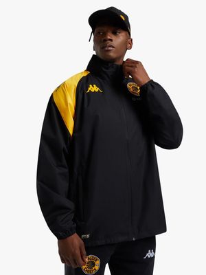 Mens Kappa Kaizer Chiefs Adversip Pro 7 Black/Yellow Jacket