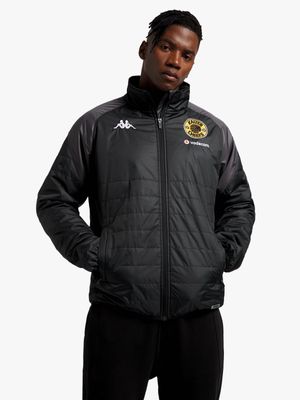 Mens Kappa Kaizer Chiefs Arseco 7 Black/Grey Puffer Jacket