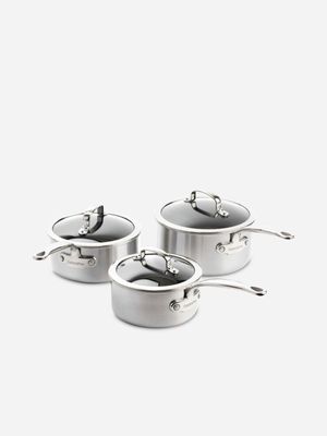 Greenpan Premiere Stainless Steel 3pc Pot Set