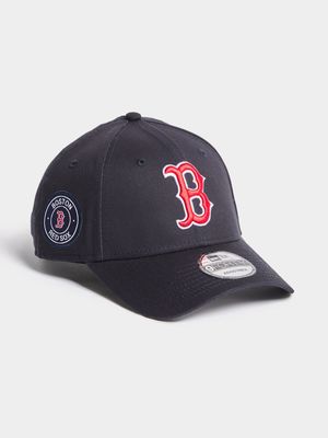 New Era Unisex MLB Red Sox Side Patch 9FORTY Black Cap