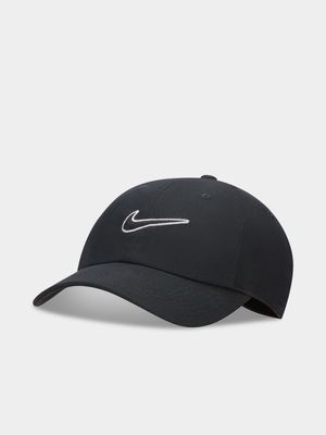 Nike Unisex Club Unstructured Swoosh Black Cap