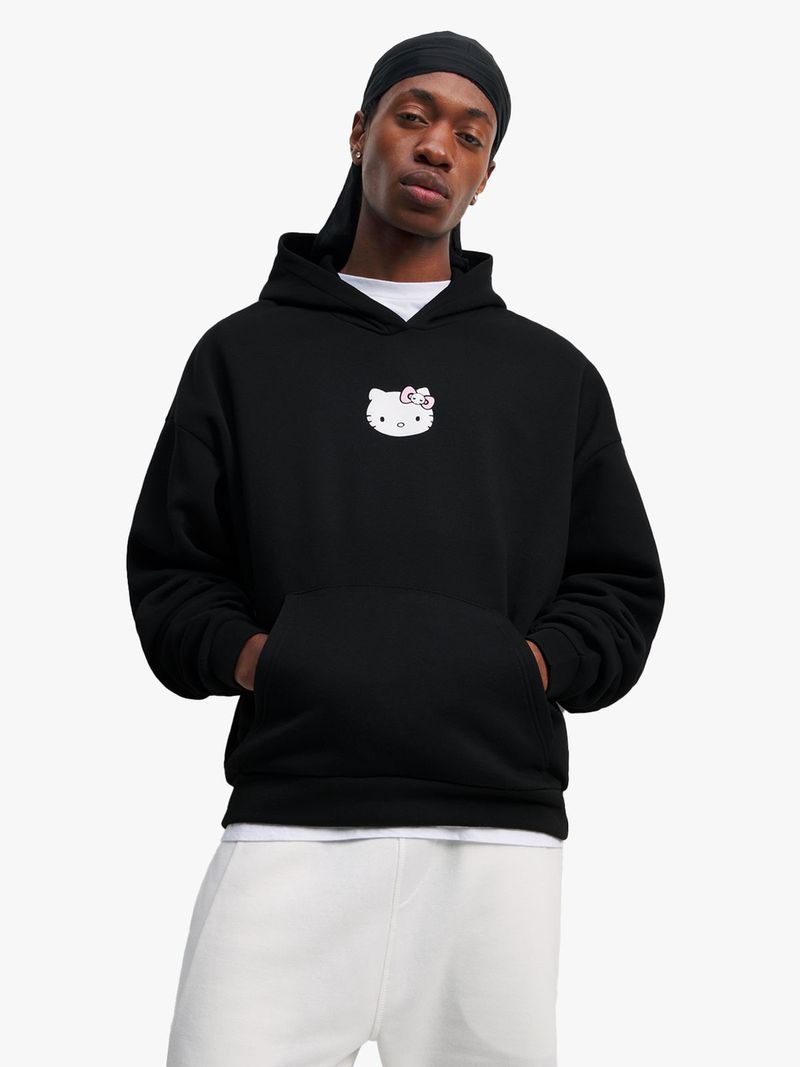 Unisex Black Fleece Hello Kitty Hoodie Bash