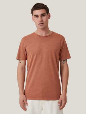 Men's Cotton On Red Organic Regular Fit Crew T-Shirt