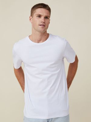 Men's Cotton On White Organic Regular Fit Crew T-Shirt