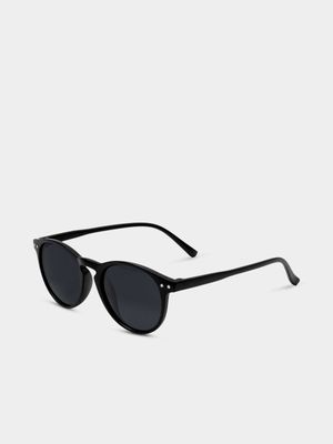 Boy's Black Round Sunglasses