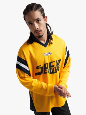 Socioculture Men's Long Sleeve Yellow Golfer