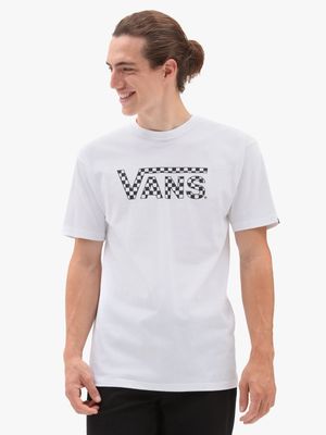 Mens Vans Checkered White/Black Tee