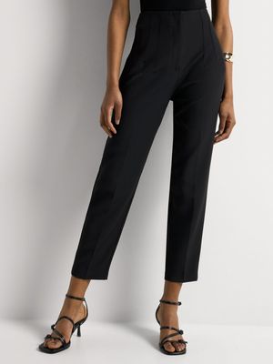 Tapered Leg Darted High Waist Pants